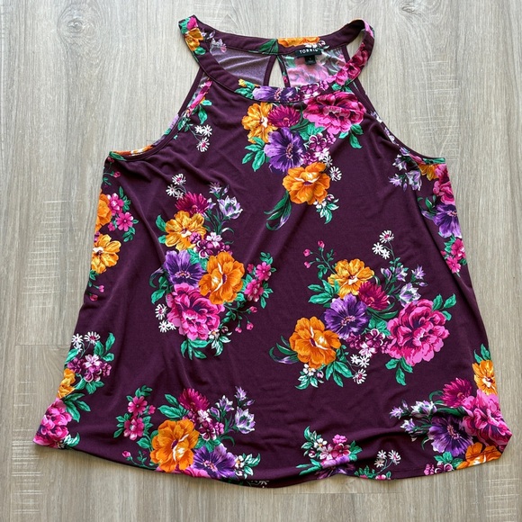 torrid Tops - Torrid Magenta Floral Tank Top
